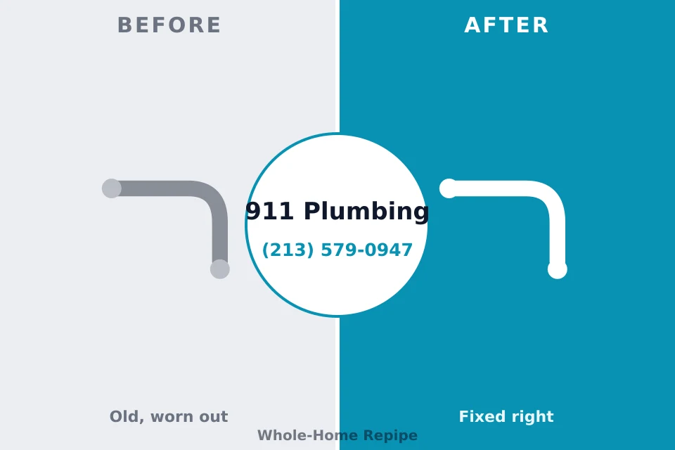 Before and after: plumbing company South Dennis, NJ
